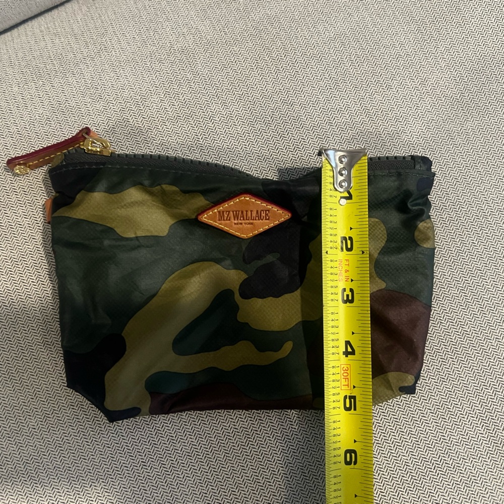 MZ Wallace Green Camo print small nylon cosmetic pouch - Picture 4 of 5
